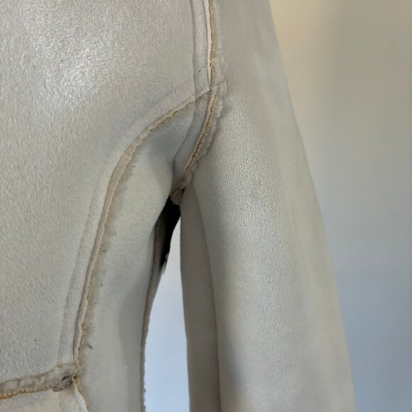 VTG Bebe Women's Suede Winter Jacket w/Sherpa Lining - Picture 2 of 16